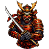 Kampfkunst-Samurai mit Schwert