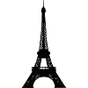 Eiffel Tower Silhouette Night