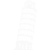 Pisa Tower Silhouette Monochrome