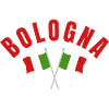 Bologna Emblem with Crossing Italian Flags