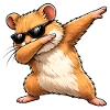 Dabbing Golden Hamster