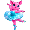 Cochon ballerine néon Animal dansant mignon