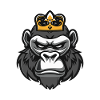 Gorilla Kopf Krone