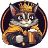 Bière de chat drôle