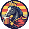 Pferd Bier Lustig