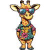 Giraffe Comic Vacation