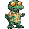 Aligator Comic Urlaub