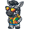 Zebra Comic Urlaub