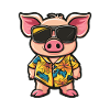 Schwein Comic Urlaub