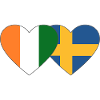 Côte d'Ivoire Sweden Flag Heart