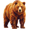 Geometrische Grizzlybär-Low-Poly-Kunst
