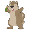Eichhörnchen Flasche Bier