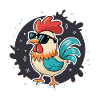Rooster Stylish Retro Glasses