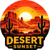 Adventure Desert Sunset Cactus Landscape