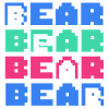 Pixelbären Blockkunst Retro