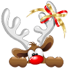 Funny Reindeer Cartoon Peeking Christmas meme