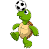 Turtle Football Cartoon