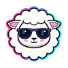 Sheep hipster black glasses