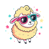 Sheep pop rainbow glasses