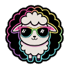 Sheep Neon Rainbow Glasses