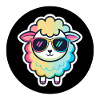 Chic rainbow sheep eyeglasses