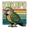 Kakapo Papagei Rétro de Nouvelle-Zélande