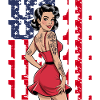 Style de tatouage pin-up rétro américain