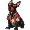 Doberman Dog Comic Vacation