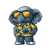 Elephant Comic Holiday