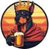 Doberman Dog Beer Funny