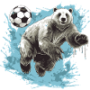 Eisbär Fussball Team Polar bär