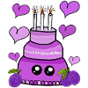 Plum Cake Birthday Cake Kawaii