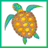 Sea Turtle Hand Drawn