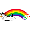 Regenbogen-Katze