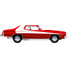Rød retro amerikansk bil