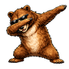 Dabbing Braunbär