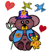 Teddy Bear Blossoms Garden Bear Birds