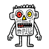 Schrulliger Doodle-Roboter