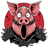 Punk Pig Screams-Aufkleber