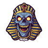 Pharao Schädel Nein Neon-Mumie