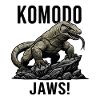 Komodo Dragon Jaws Danger Black Lizard