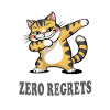 Zero Regrets Lustige Katze Sarkasmus Design