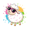 Bunte Schaf-Chic-Brillen