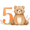 Petit Ours avec le Numéro Cinq