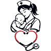 Mom on duty heart silhouette