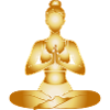 Golden Yoga Woman Meditation Luxury Design