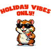 Hamster with holiday vibes & cocktail