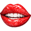 Bright Red Lips Smile