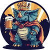 Dinosaur triceratops Beer Funny