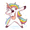 Regenbogen-Einhorn-Tanz-Vibes